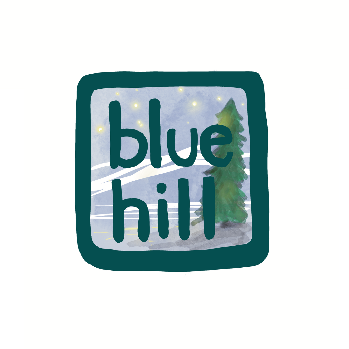 Destination: Blue Hill Maine - Tree - Sticker or Magnet