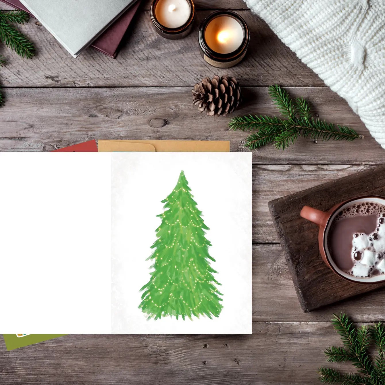 Decorate Your Own Christmas Tree Card with Stickers DIY Kit