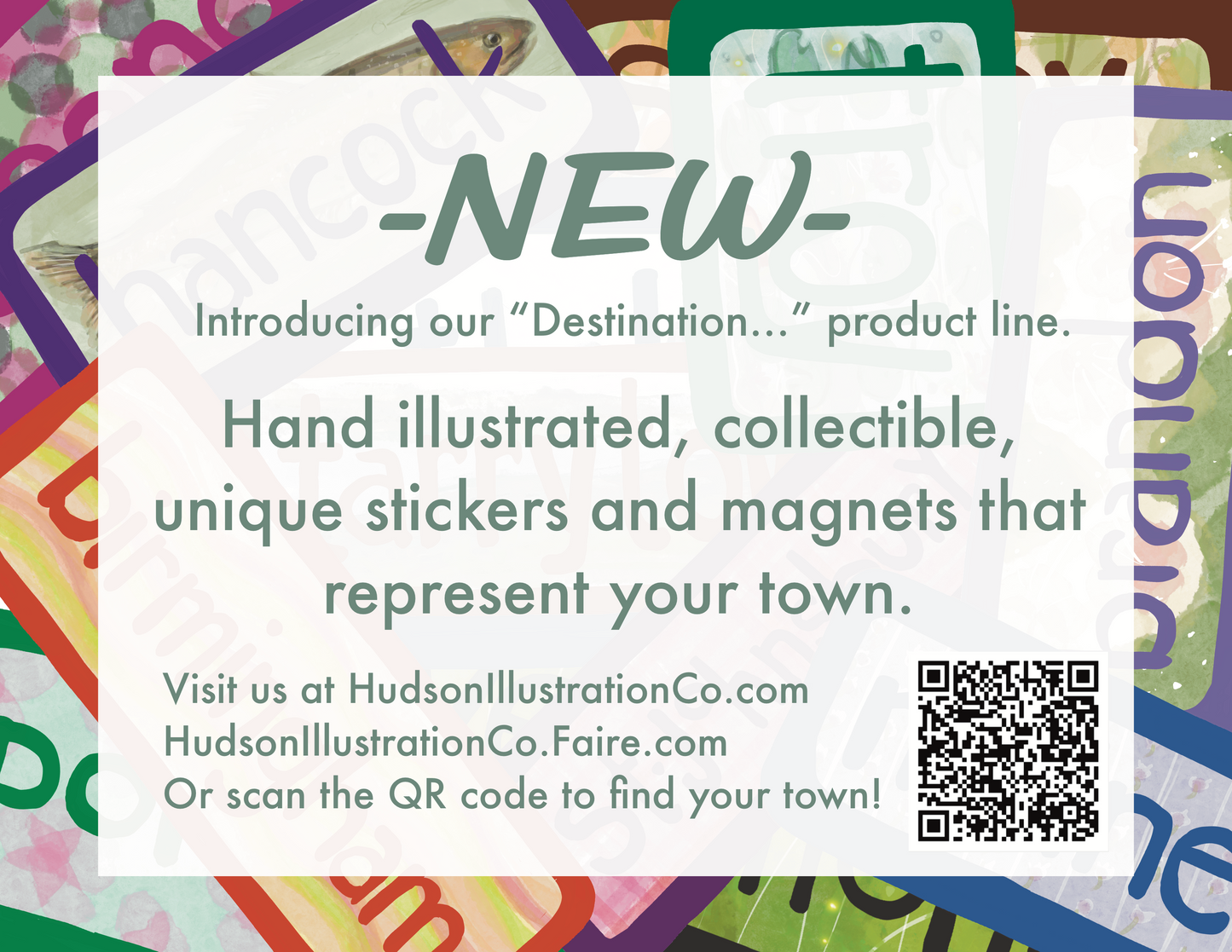 Delaware - Dots - Sticker, Magnet, Postcard, or Print