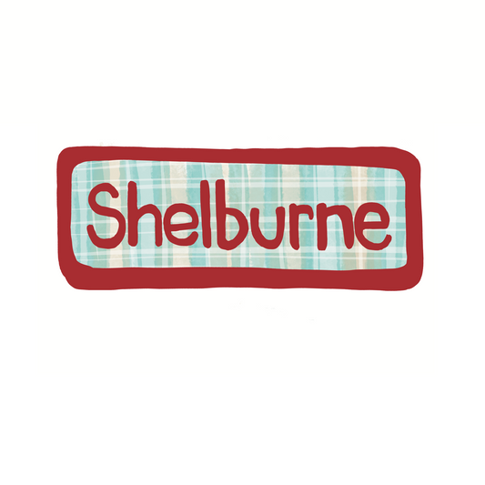 Destination: Shelburne Vermont - Plaid - Sticker or Magnet