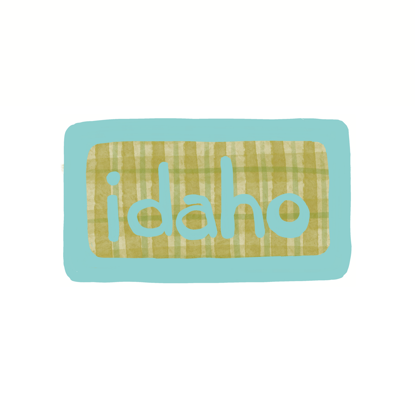 Idaho - Plaid - Sticker, Magnet, Postcard, or Print