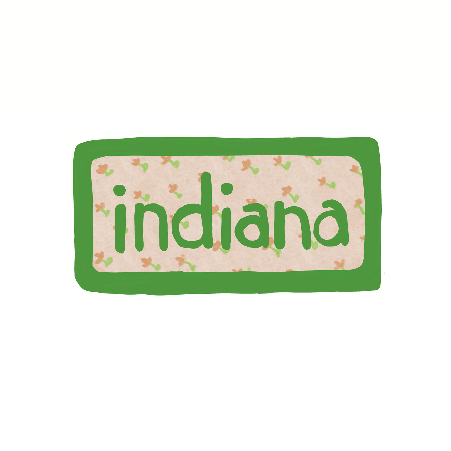 Indiana - Calico - Sticker, Magnet, Postcard, or Print