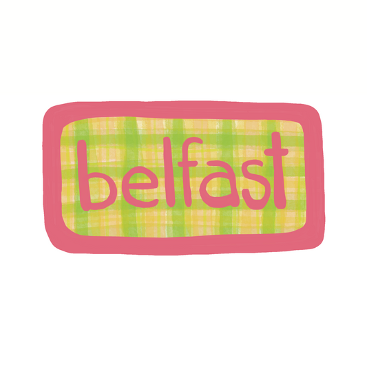 Belfast - Plaid - Sticker, Magnet, Postcard, or Print