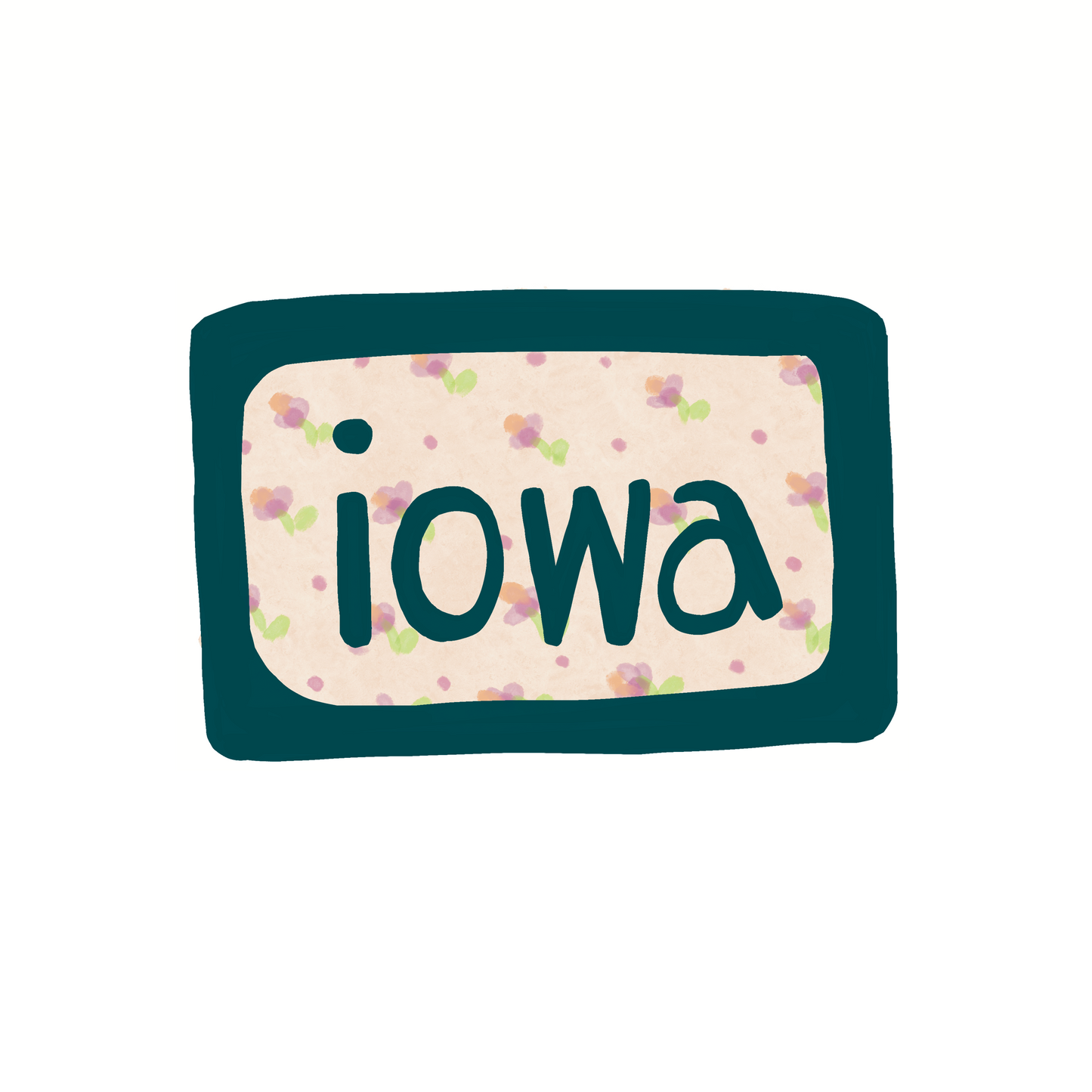 Iowa - Calico - Sticker, Magnet, Postcard, or Print