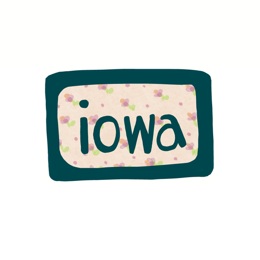 Iowa - Calico - Sticker, Magnet, Postcard, or Print