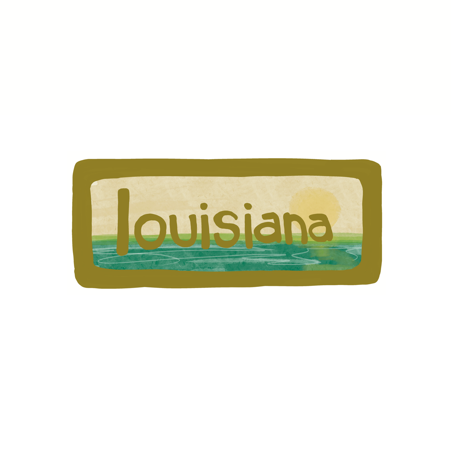 Louisiana - Water - Sticker, Magnet, Postcard, or Print