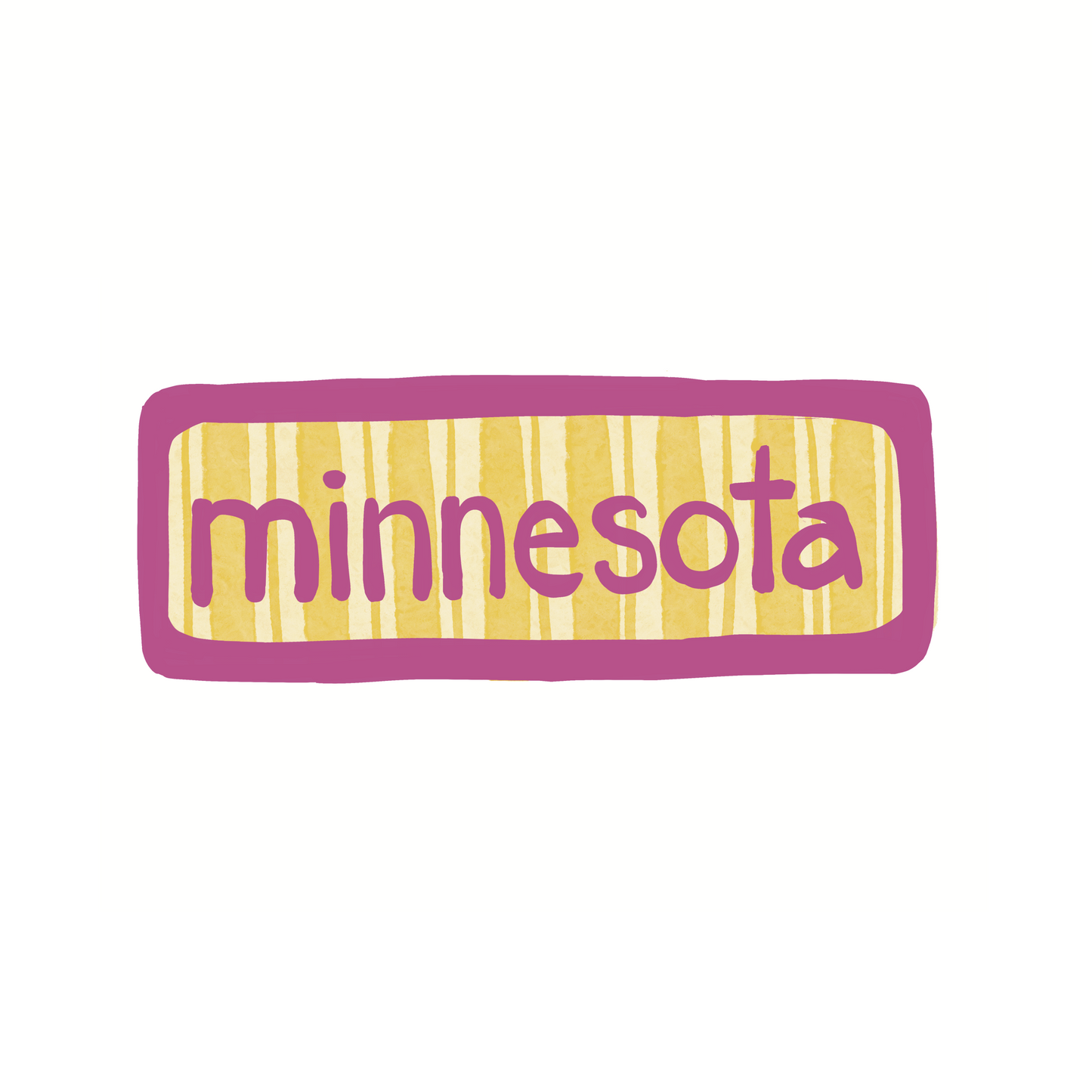 Minnesota - Stripes - Sticker, Magnet, Postcard, or Print