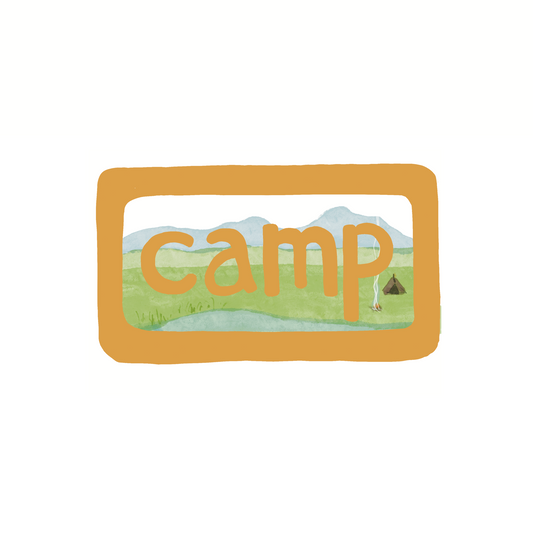 Camp - Camping, Hiking, Outdoors - Sticker, Magnet, Postcard, or Print