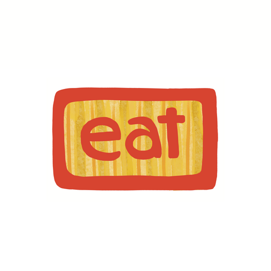 Eat - Food, Cooking, Cafe - Sticker, Magnet, Postcard, or Print