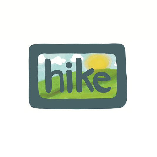 Hike - Climbing, Mountains, Camping - Sticker, Magnet, Postcard, or Print