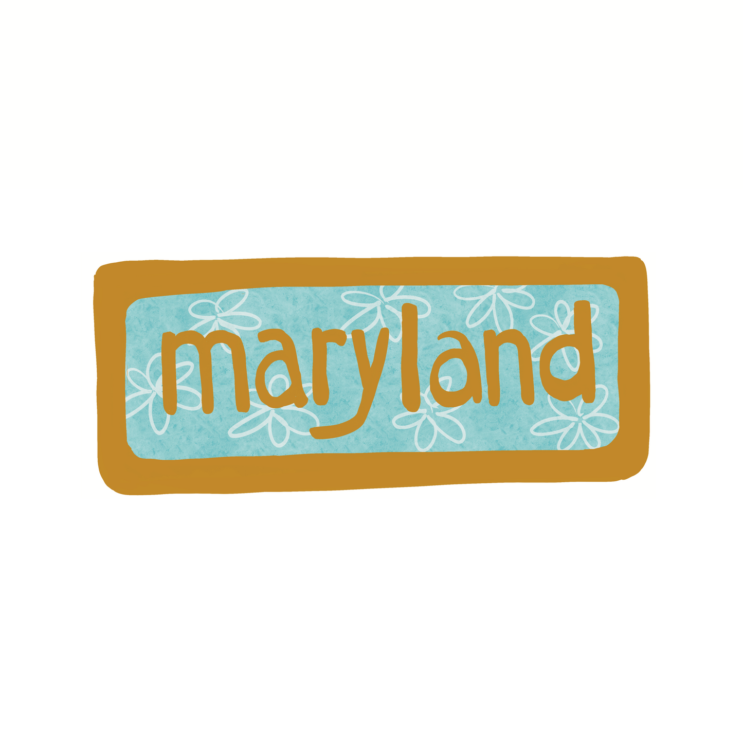 Maryland - Flowers - Sticker, Magnet, Postcard, or Print