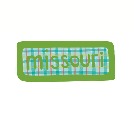 Missouri - Plaid - Sticker, Magnet, Postcard, or Print