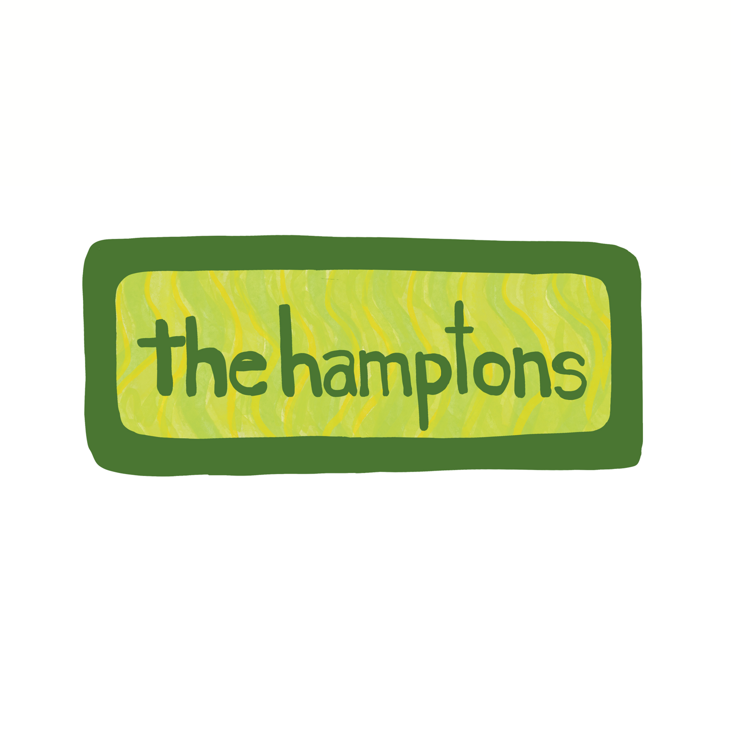 Destination: The Hamptons, Long Island New York - Green - Sticker or Magnet