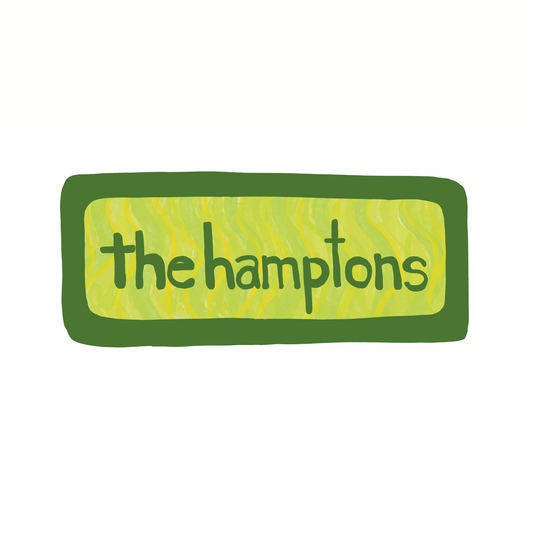 Destination: The Hamptons, Long Island New York - Green - Sticker or Magnet