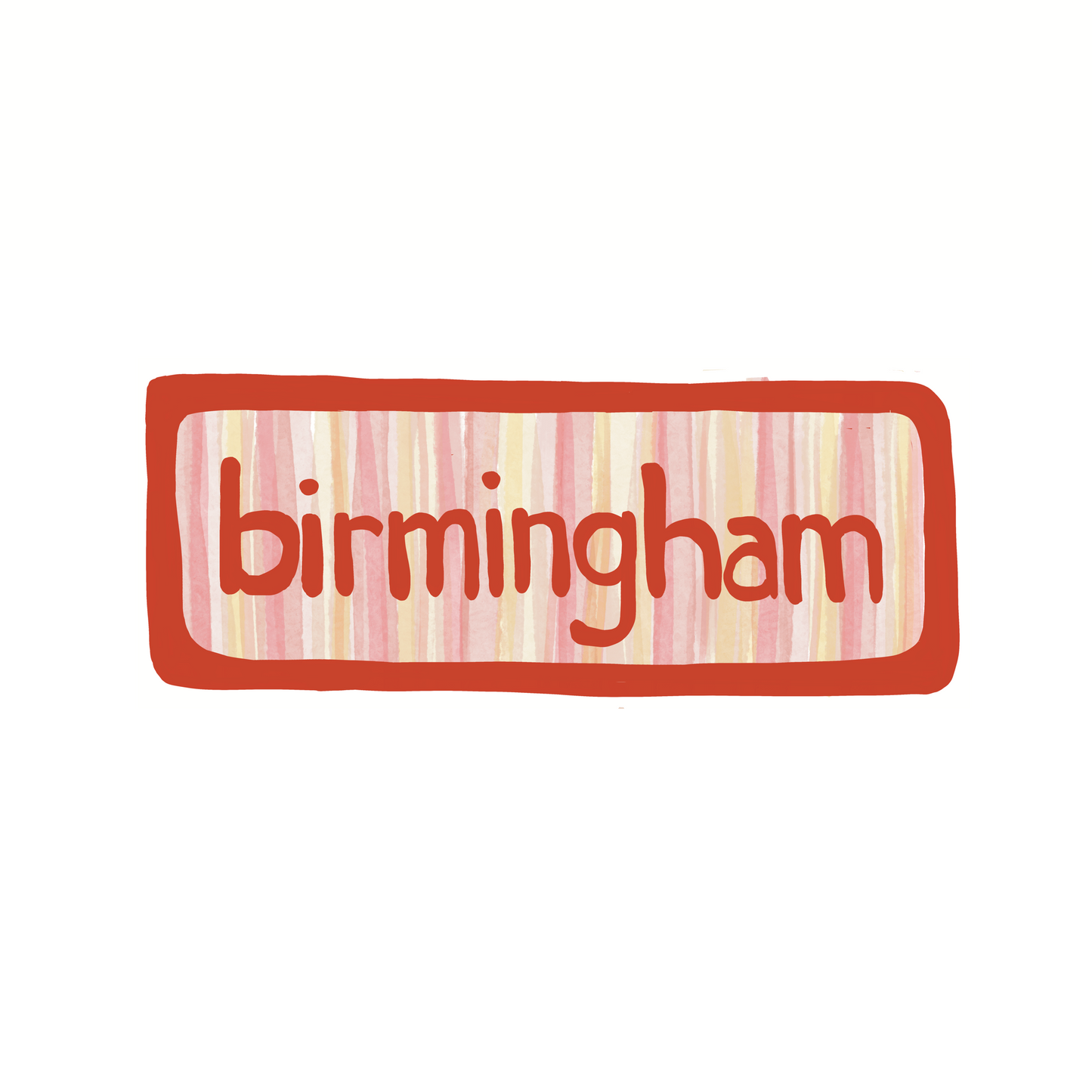 Birmingham - Stripes - Sticker, Magnet, Postcard, or Print