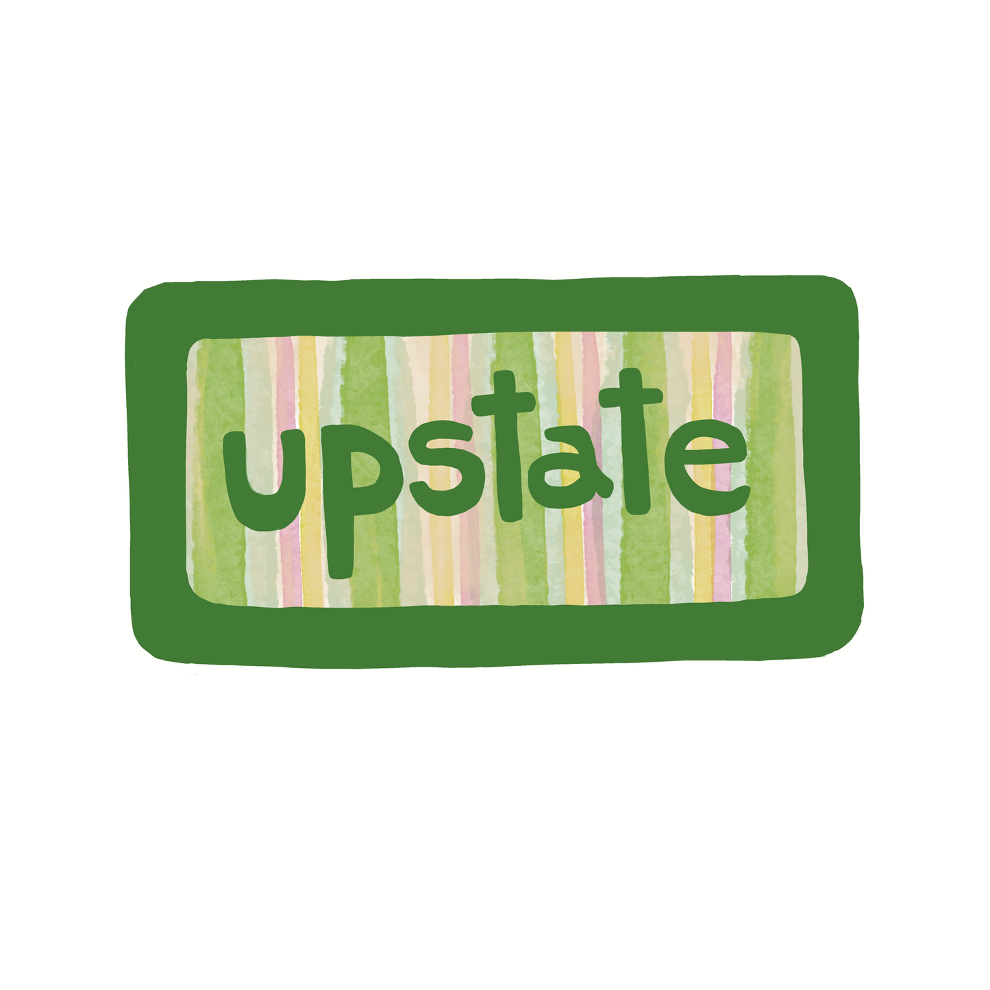 Upstate NY - Stripes - Sticker, Magnet, Postcard, or Print