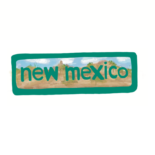 New Mexico - Desert - Sticker, Magnet, Postcard, or Print