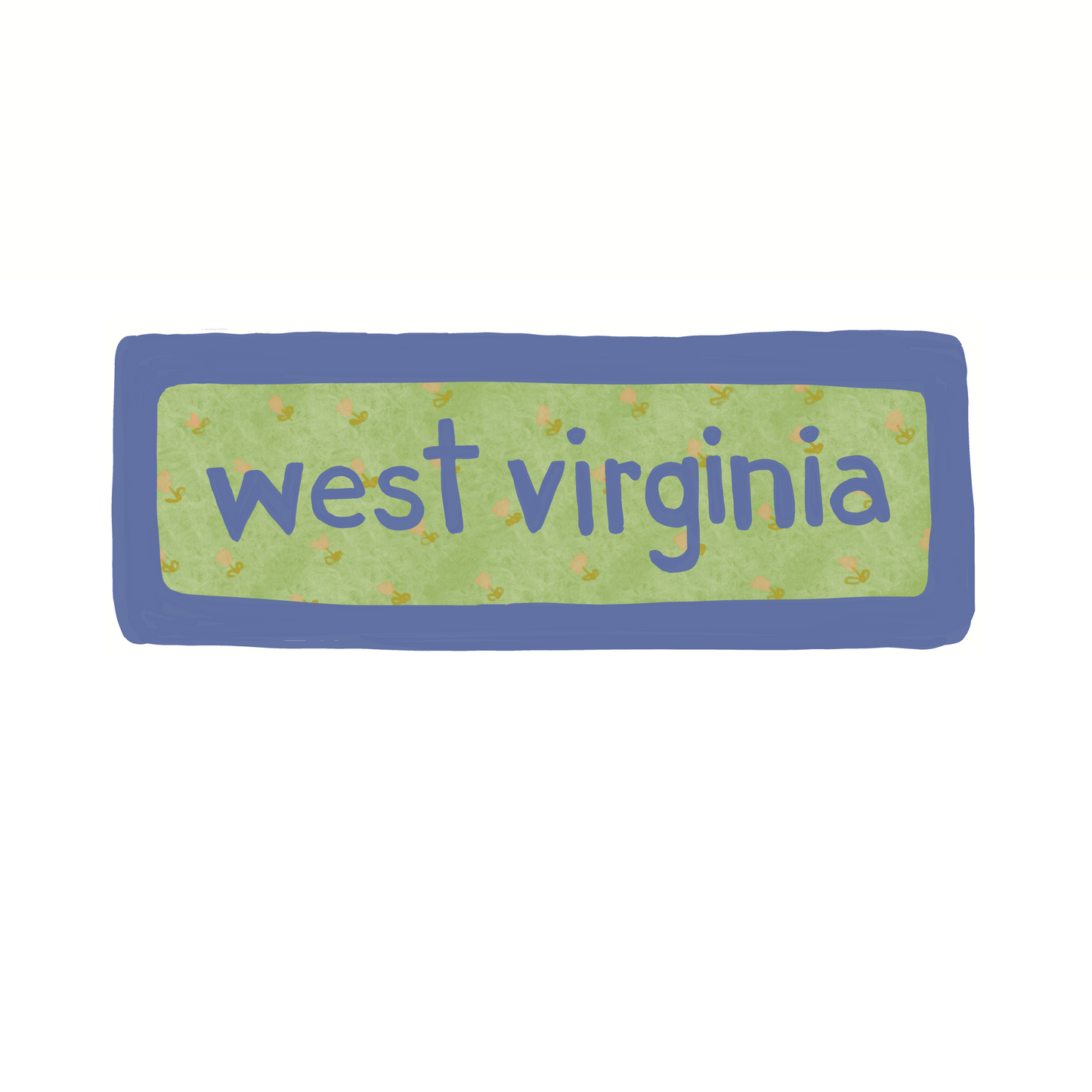 West Virginia - Calico - Sticker, Magnet, Postcard, or Print