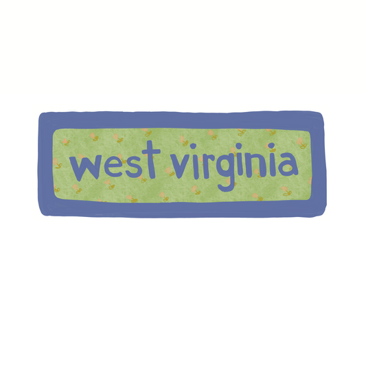 West Virginia - Calico - Sticker, Magnet, Postcard, or Print