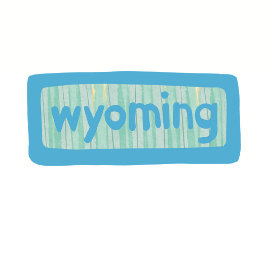 Wyoming  - Stripes - Sticker, Magnet, Postcard, or Print