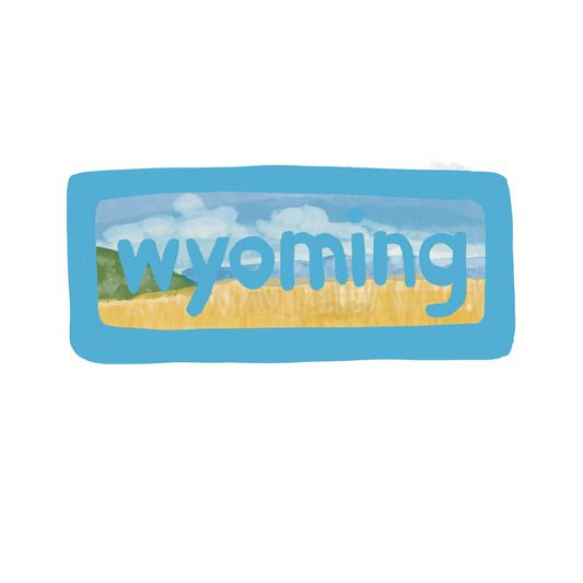 Wyoming  - Field - Sticker, Magnet, Postcard, or Print