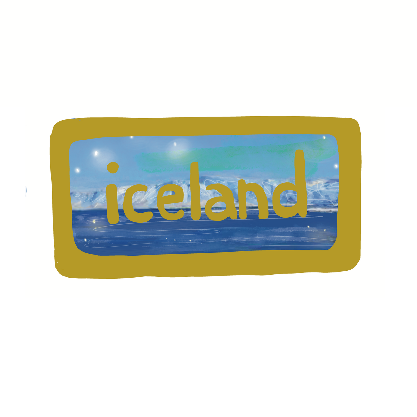 Iceland  - Landscape - Sticker, Magnet, Postcard, or Print