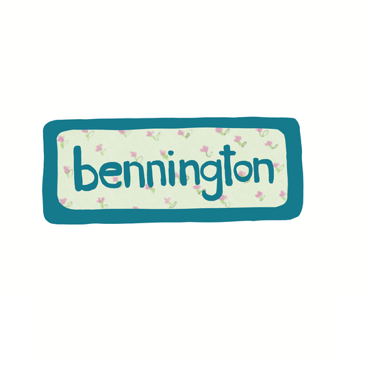 Destination: Bennington Vermont - Calico - Sticker or Magnet