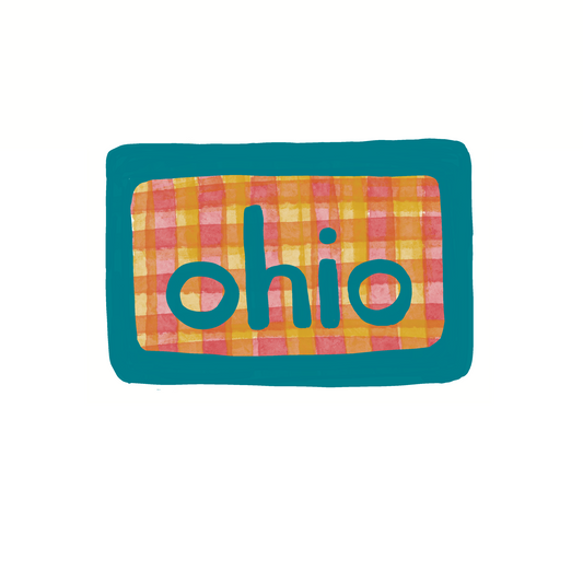 Ohio - Plaid - Sticker, Magnet, Postcard, or Print