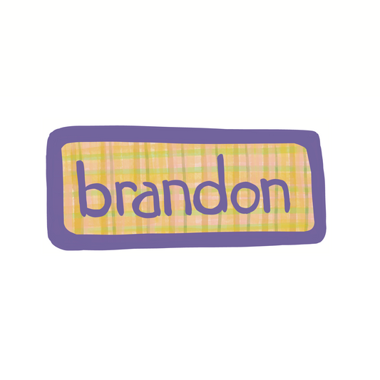 Brandon - Plaid - Sticker, Magnet, Postcard, or Print