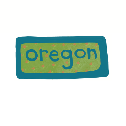 Oregon - Calico - Sticker, Magnet, Postcard, or Print