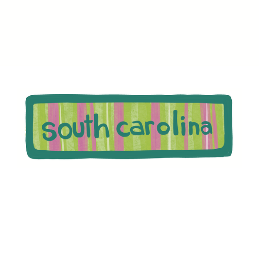 South Carolina - Stripes - Sticker, Magnet, Postcard, or Print