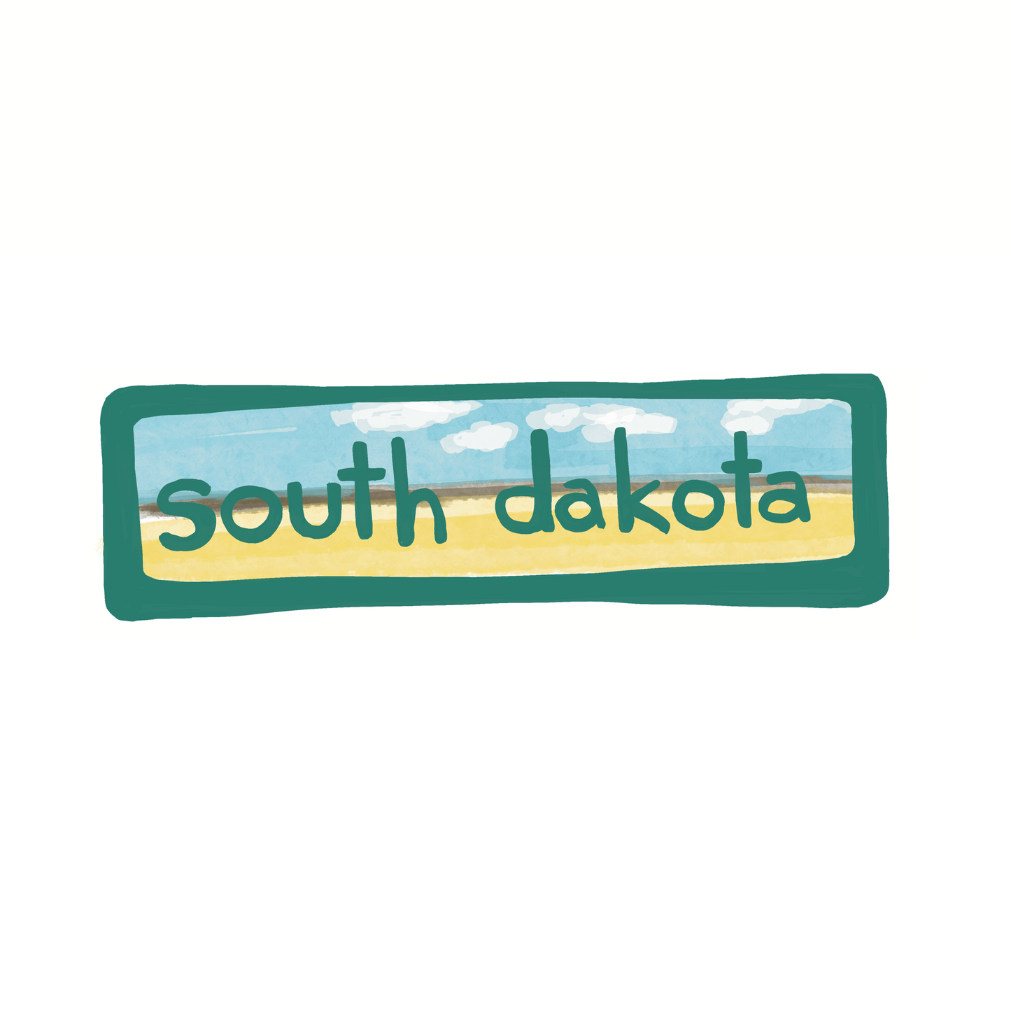 South Dakota - Sky - Sticker, Magnet, Postcard, or Print