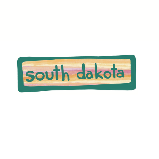 South Dakota - Stripes - Sticker, Magnet, Postcard, or Print