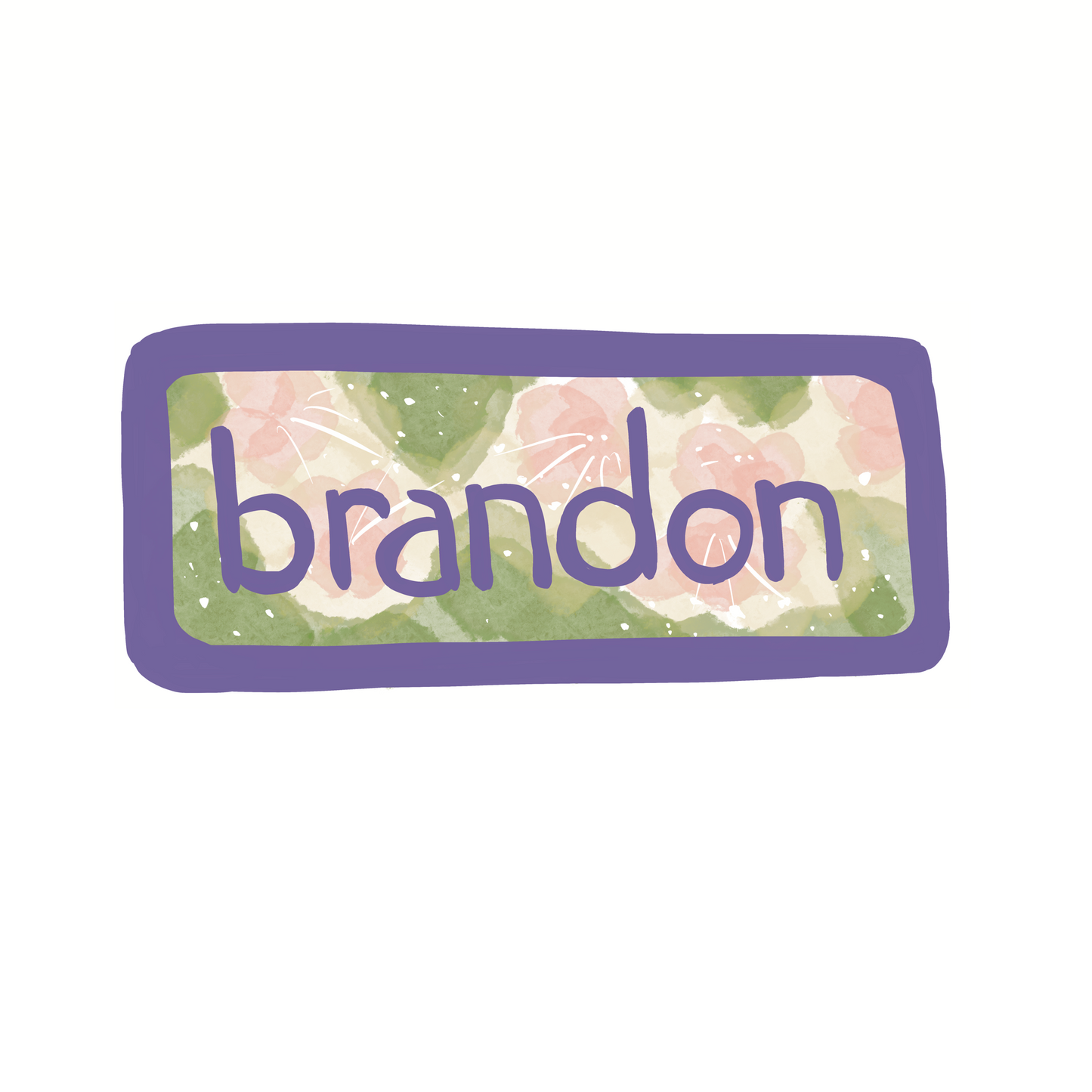 Brandon - Floral - Sticker, Magnet, Postcard, or Print