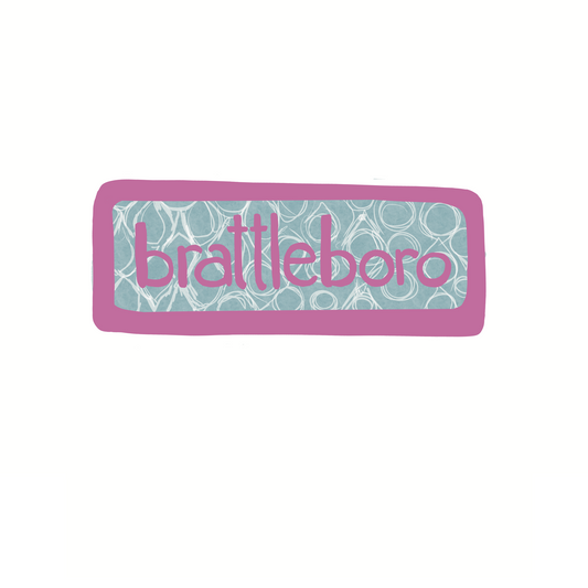 Destination: Brattleboro Vermont - Blue - Sticker or Magnet