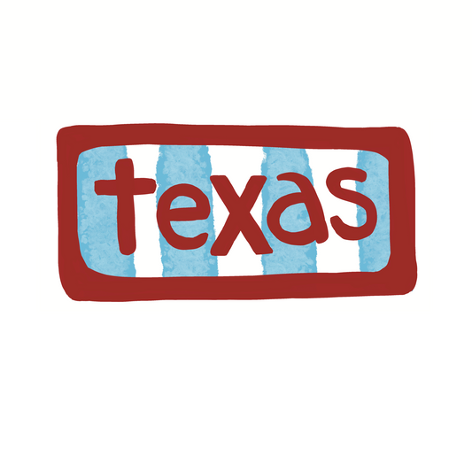 Texas - Stripes - Sticker, Magnet, Postcard, or Print