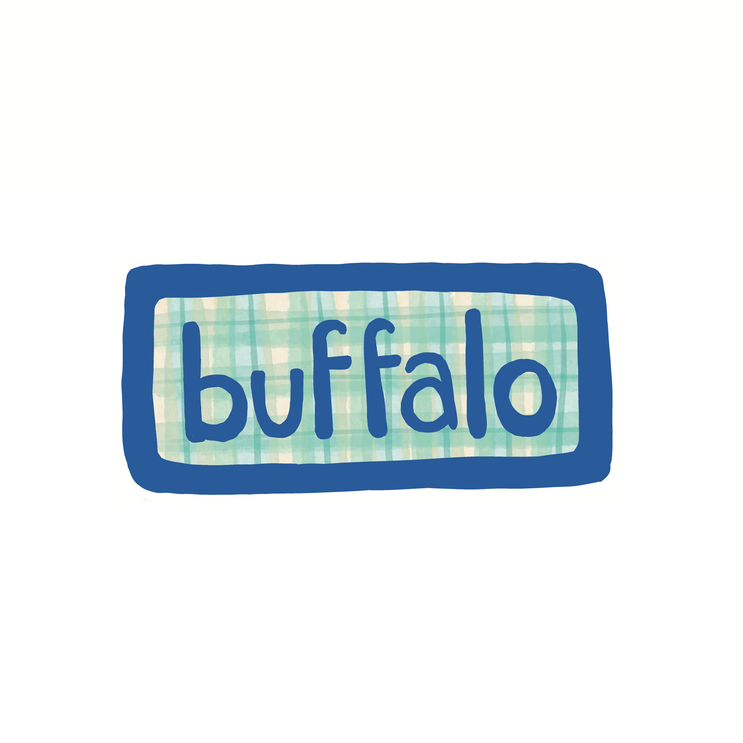 Buffalo - Plaid - Sticker, Magnet, Postcard, or Print