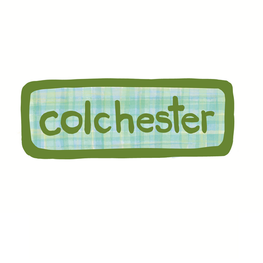 Destination: Colchester Vermont - Plaid - Sticker or Magnet