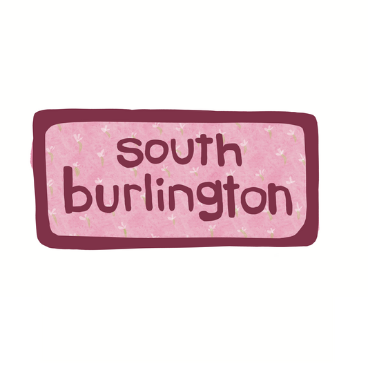 Destination: South Burlington Vermont - Calico - Sticker or Magnet