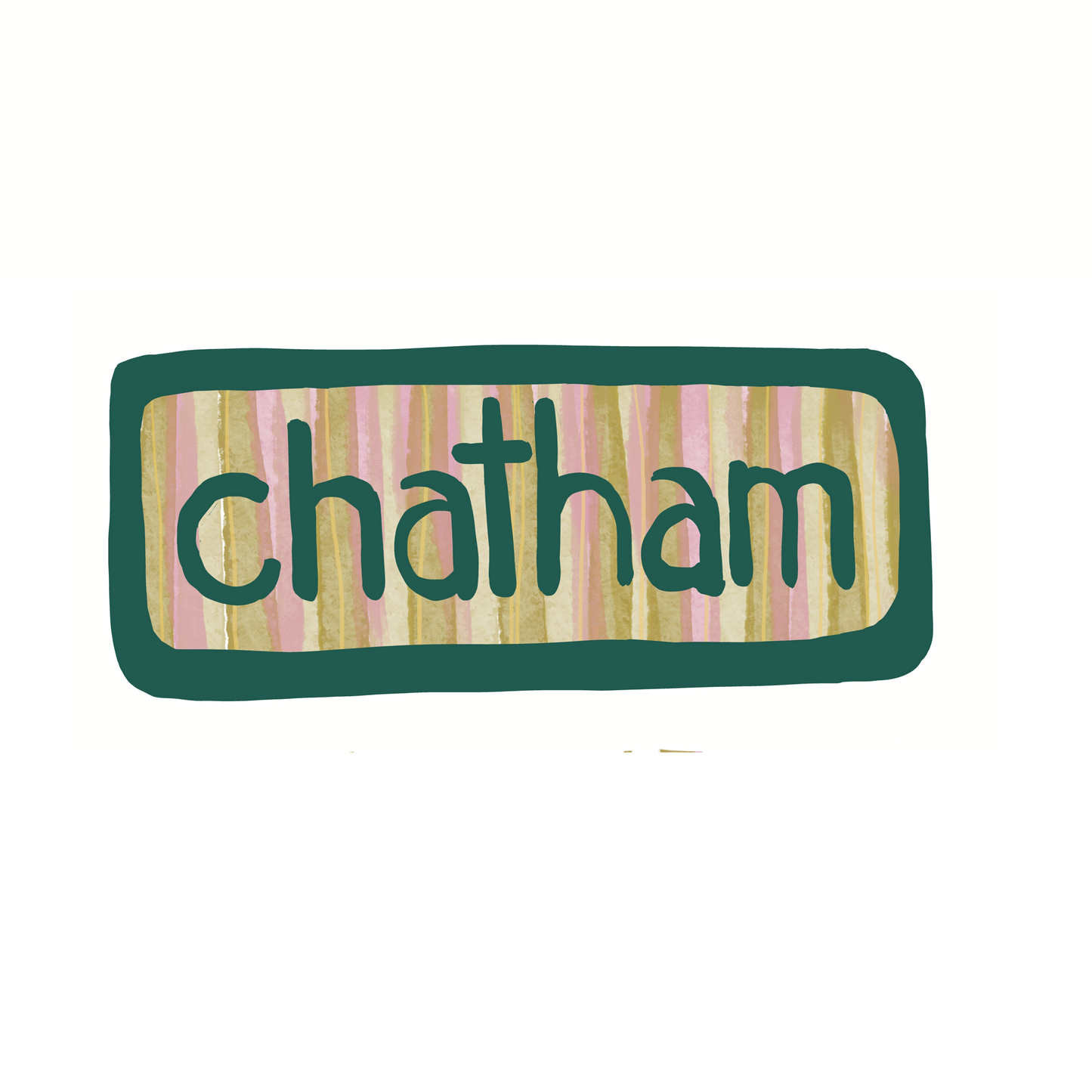 Chatham - Stripes - Sticker, Magnet, Postcard, or Print