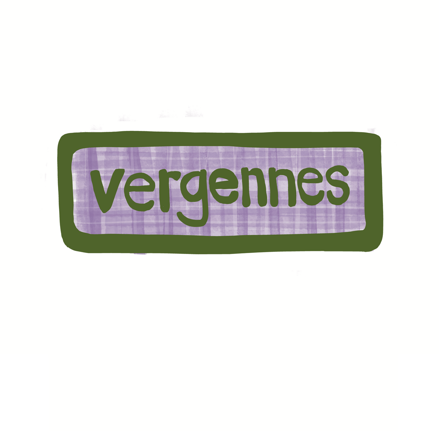 Destination: Vergennes Vermont - Plaid - Sticker or Magnet