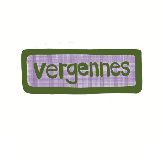 Destination: Vergennes Vermont - Plaid - Sticker or Magnet