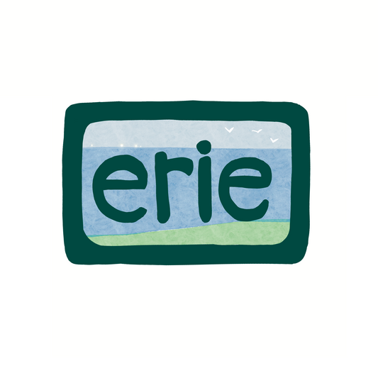 Erie - Water - Sticker, Magnet, Postcard, or Print