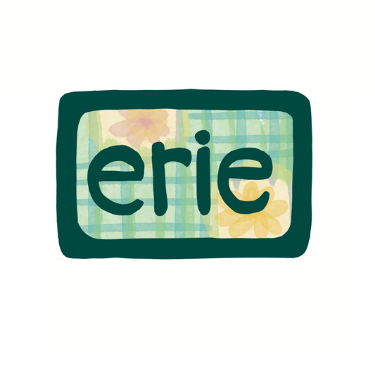 Erie - Flower Plaid - Sticker, Magnet, Postcard, or Print