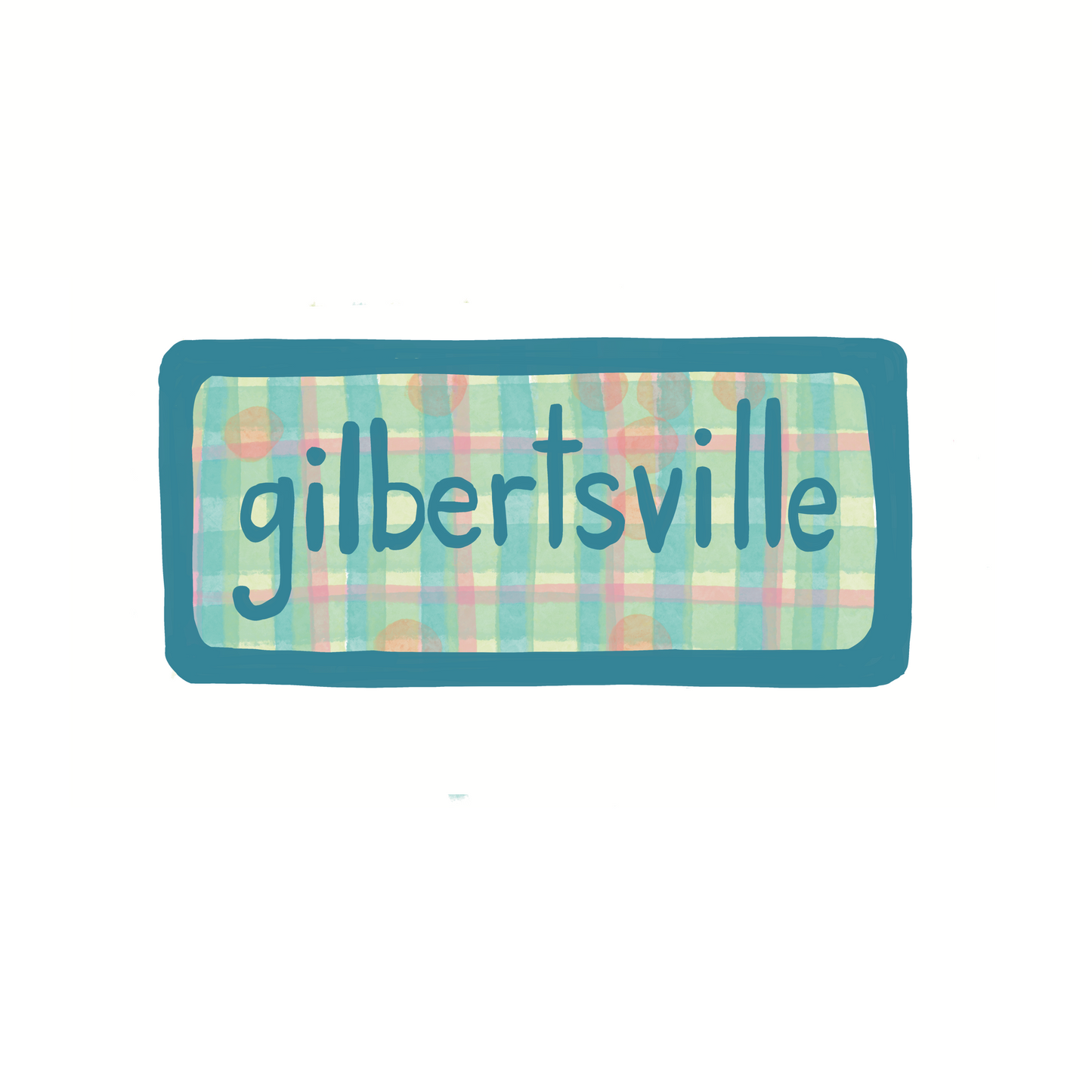 Gilbertsville - Plaid - Sticker, Magnet, Postcard, or Print