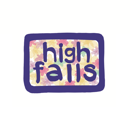 High Falls - Flowers - Sticker, Magnet, Postcard, or Print