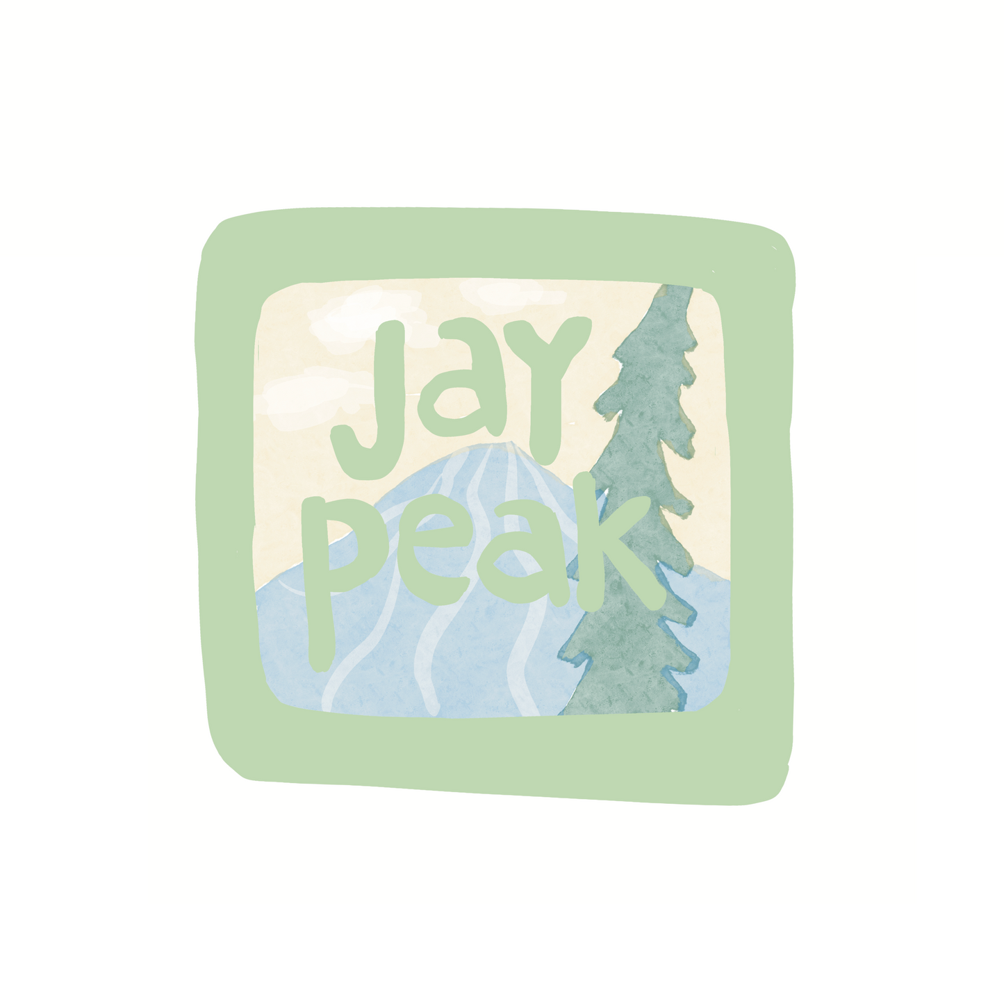 Jay Peak - Sticker, Magnet, Postcard, or Print