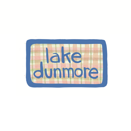 Lake Dunmore - Plaid - Sticker, Magnet, Postcard, or Print