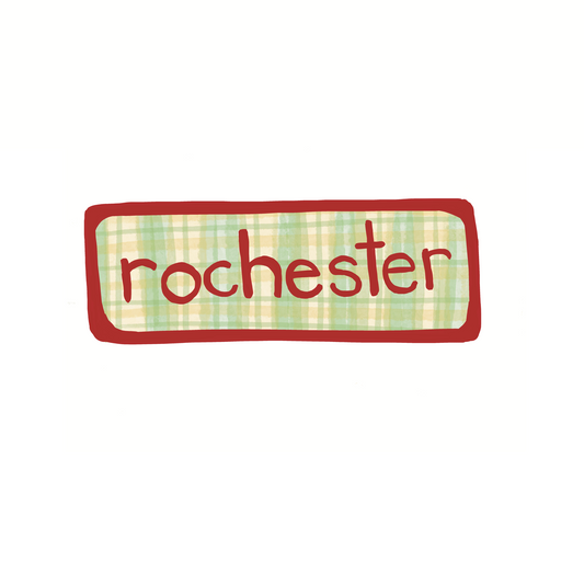 Rochester - Plaid - Sticker, Magnet, Postcard, or Print