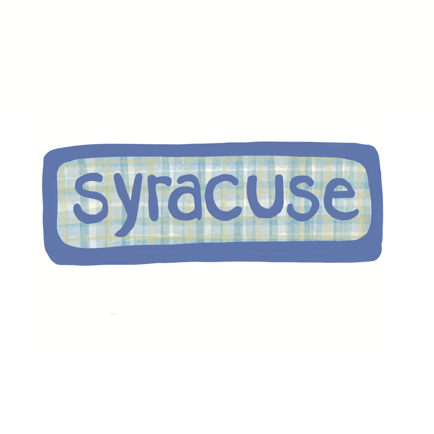 Syracuse - Plaid - Sticker, Magnet, Postcard, or Print